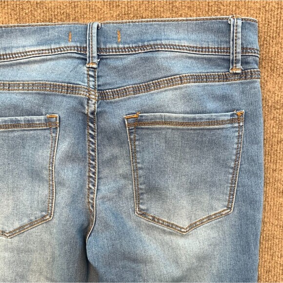Free People Slim Straight Jeans Womens 27 Low Rise Stretch Medium Wash Denim - Picture 2 of 9